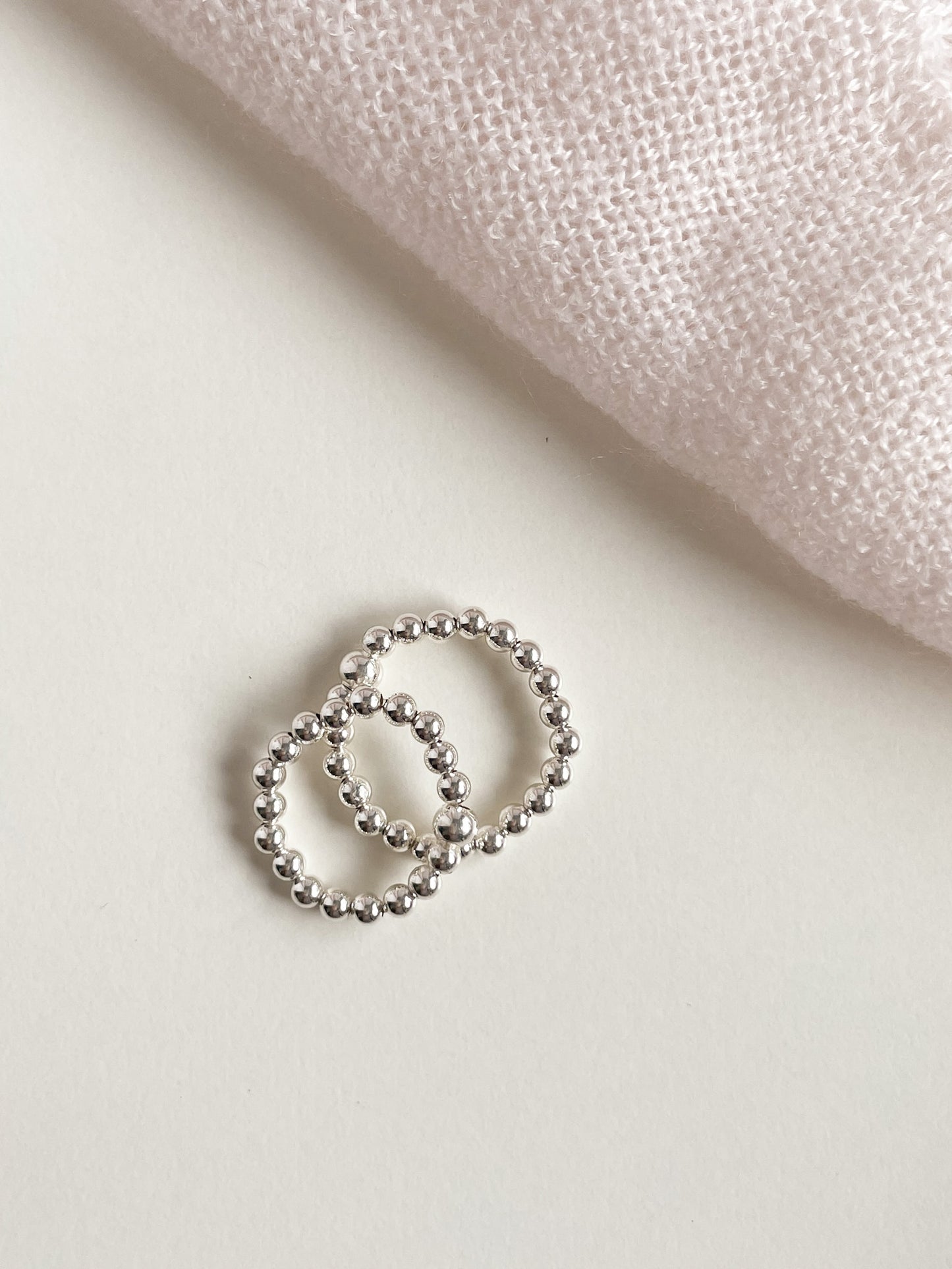 BEADED RING - STERLING SILVER