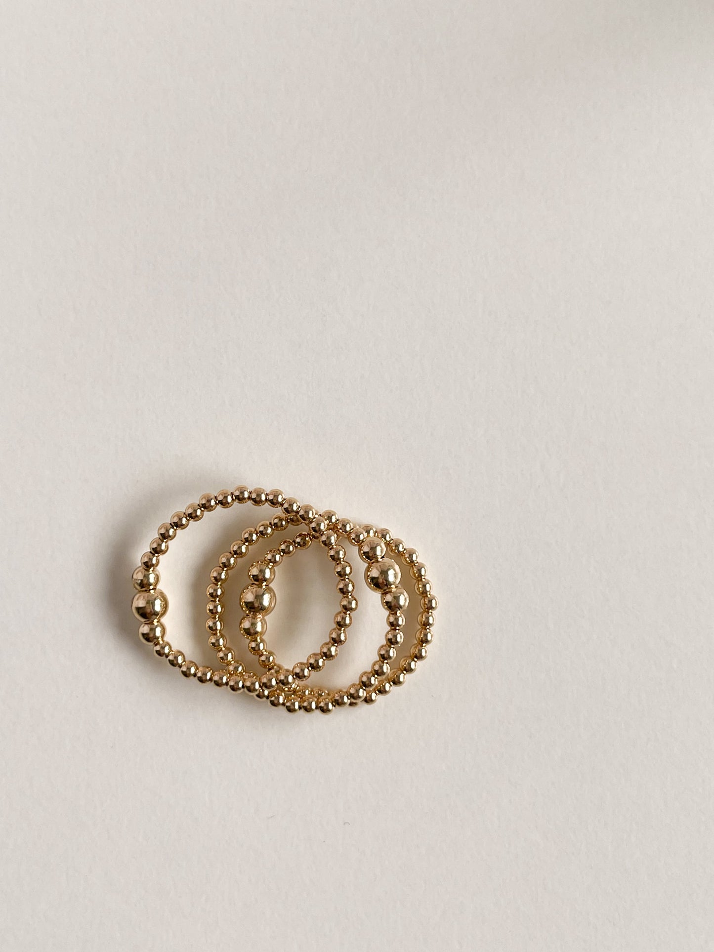 BEADED RING - 14K GOLD FILLED