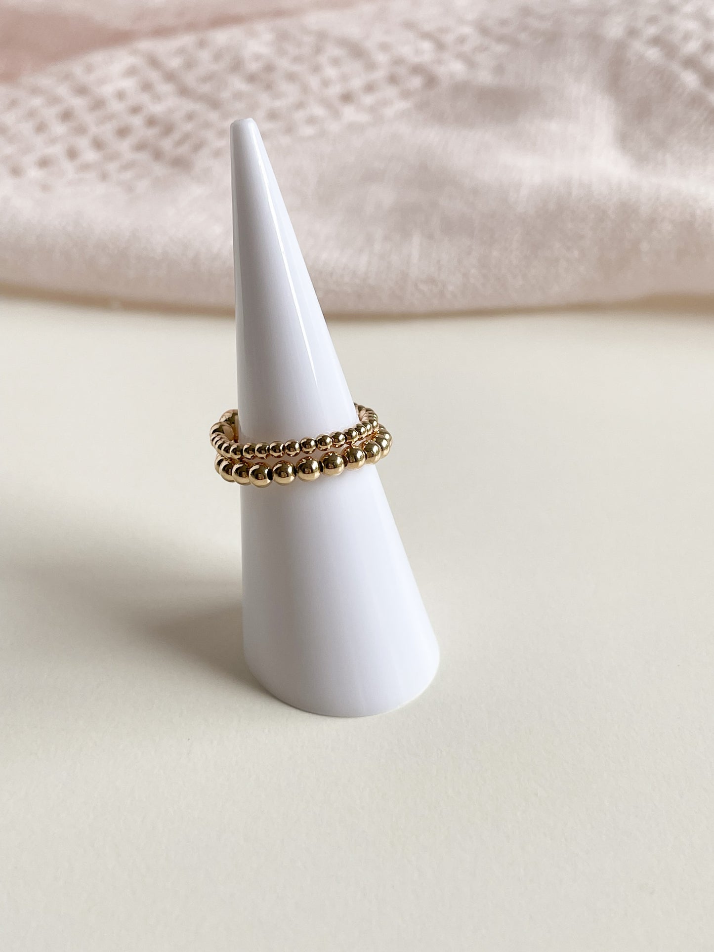 BEADED RING - 14K GOLD FILLED