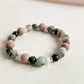 L'ULTIMO BRACELET - LARVAKITE/KIWI JASPER/WHITE JADE/ROSE WOOD