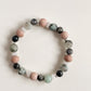 L'ULTIMO BRACELET - LARVAKITE/KIWI JASPER/WHITE JADE/ROSE WOOD