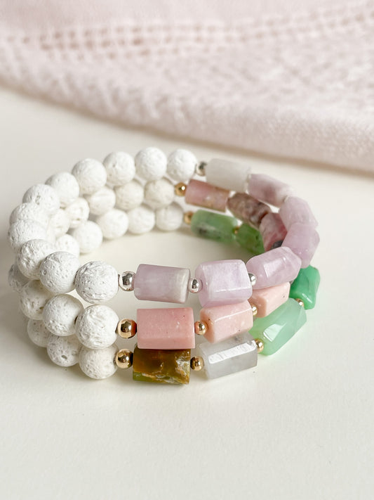 LAVA & GEMSTONE AROMATHERAPY BRACELET