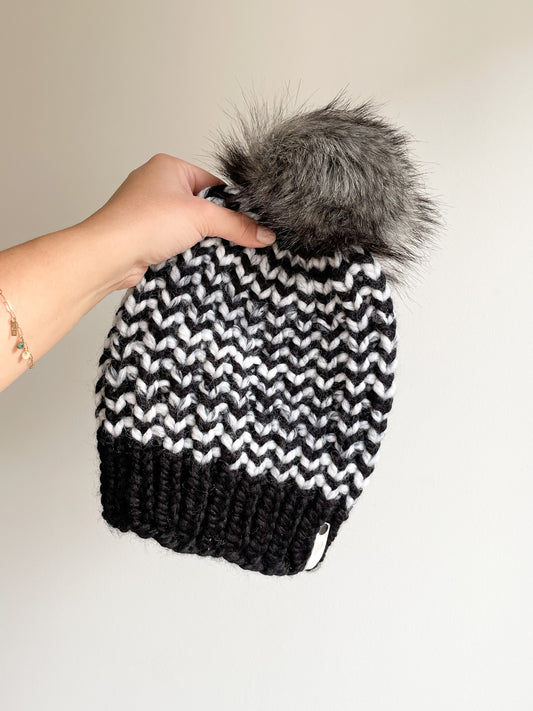 READY TO SHIP - STRIPED BEANIE in 'MOIRA', SIZE TEEN/ADULT