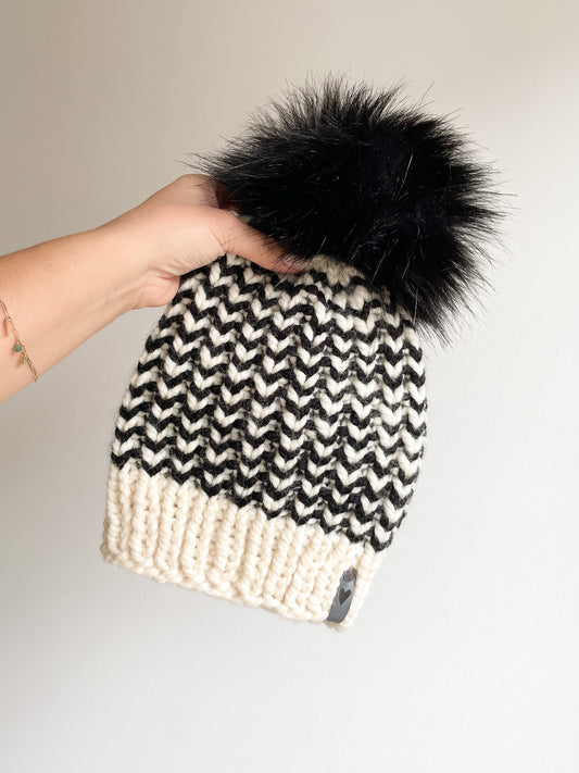 READY TO SHIP - STRIPED BEANIE in 'DAVID', SIZE TEEN/ADULT