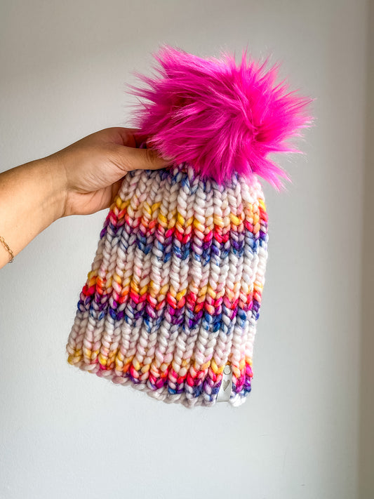 READY TO SHIP - RIBBED BEANIE in BRIGHTS, SIZE TEEN/ADULT