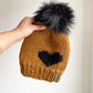 SWEET HEART BEANIE - NEWBORN TO ADULT SIZE - MADE TO ORDER