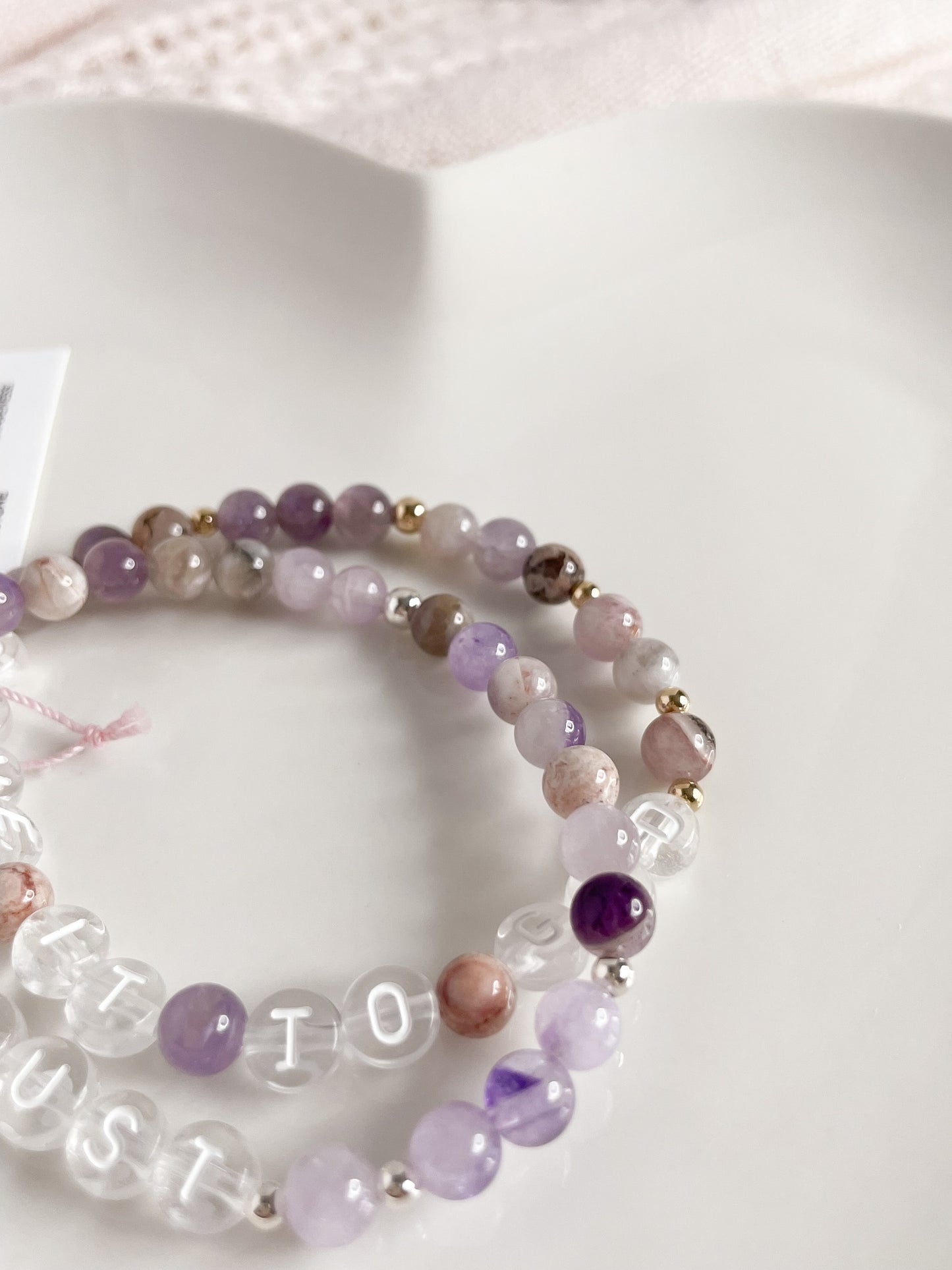 PERSONALIZE YOUR OWN BRACELET - SAGE AMETHYST 6MM