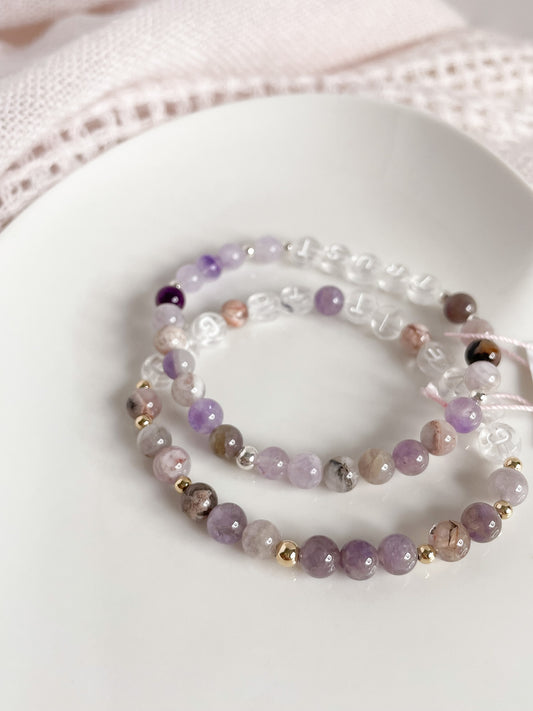 PERSONALIZE YOUR OWN BRACELET - SAGE AMETHYST 6MM