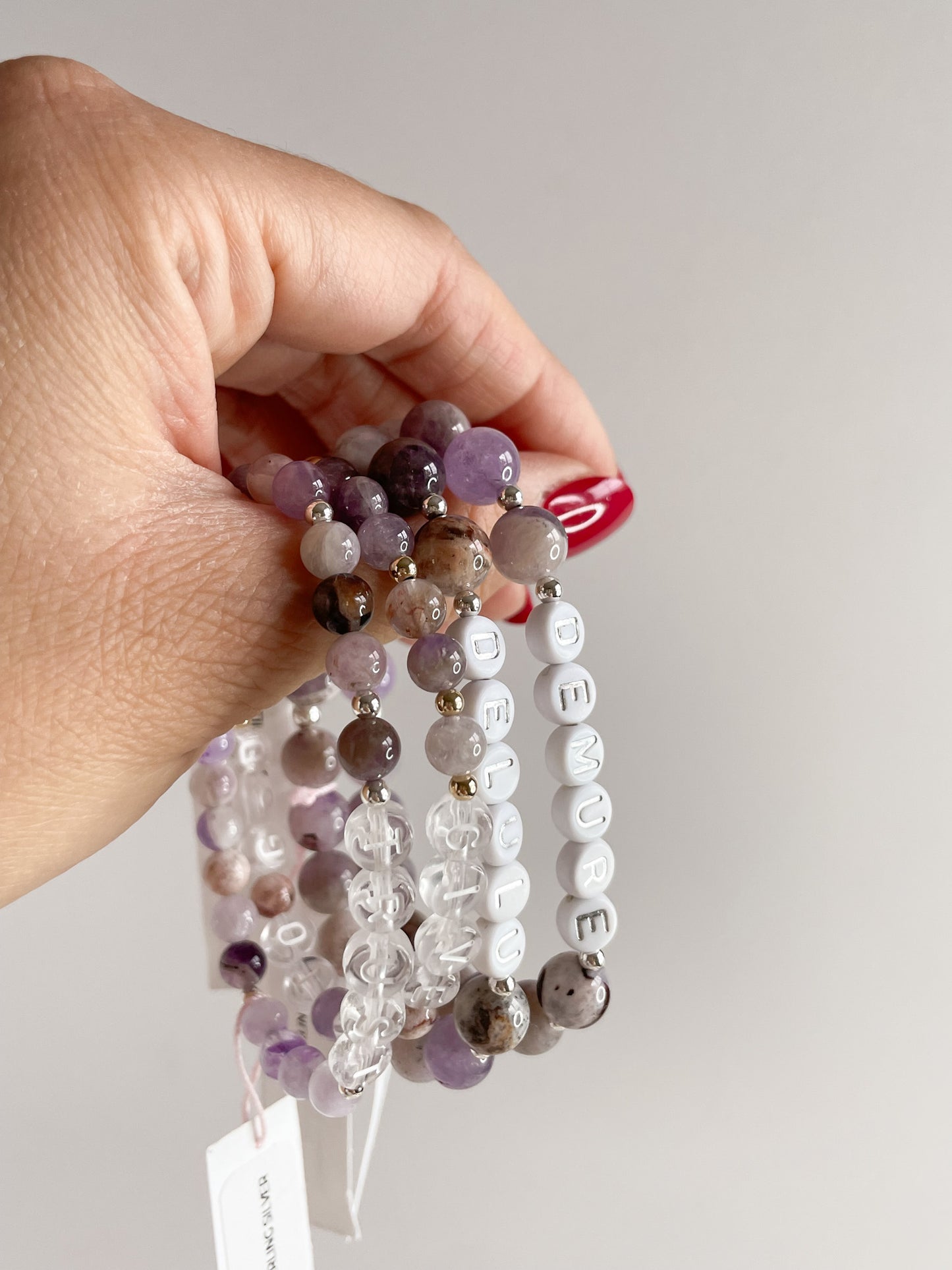 PERSONALIZE YOUR OWN BRACELET - SAGE AMETHYST 6MM