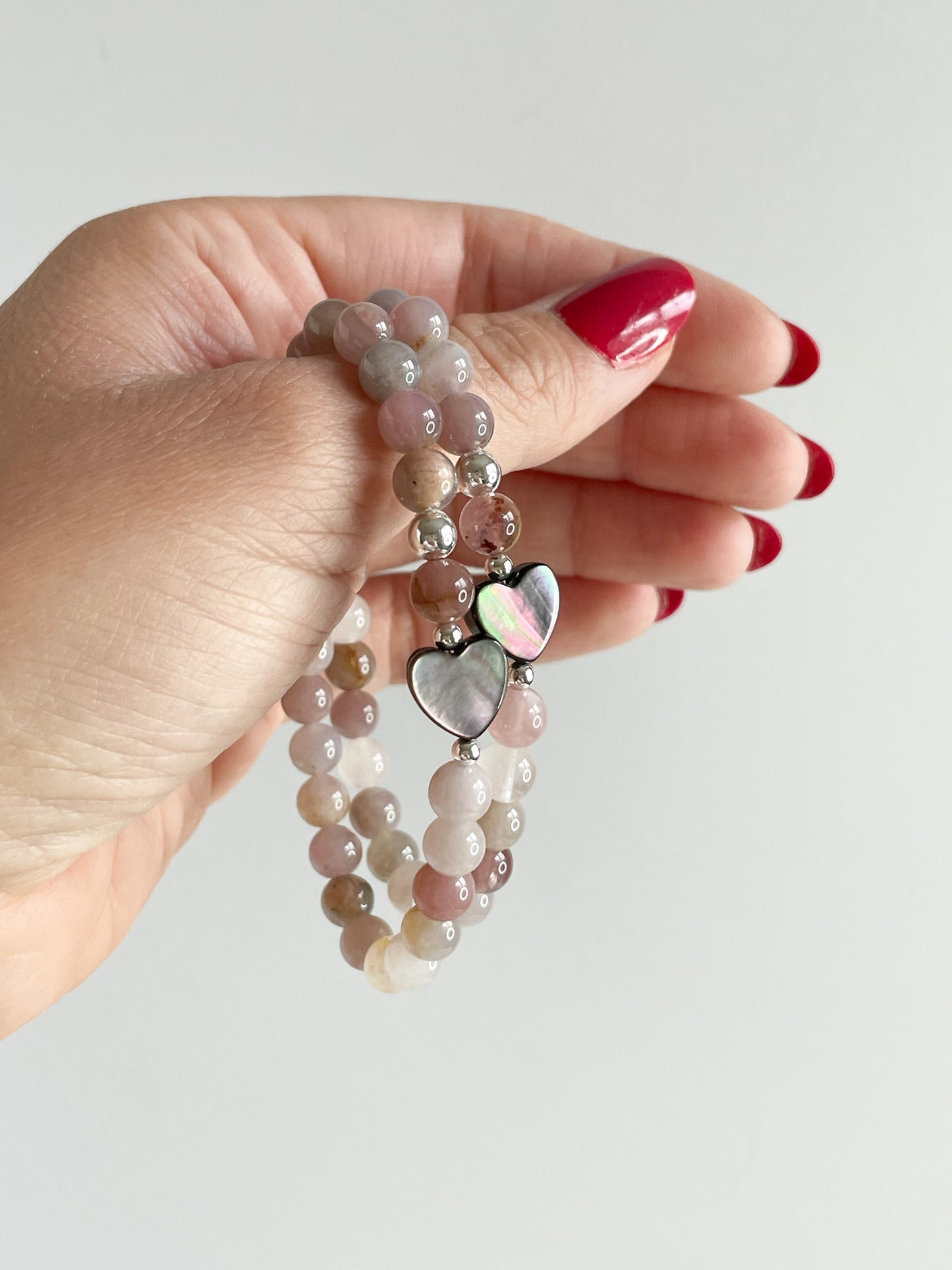 TESORO BRACELET - MAUVE ROSE QUARTZ 6MM