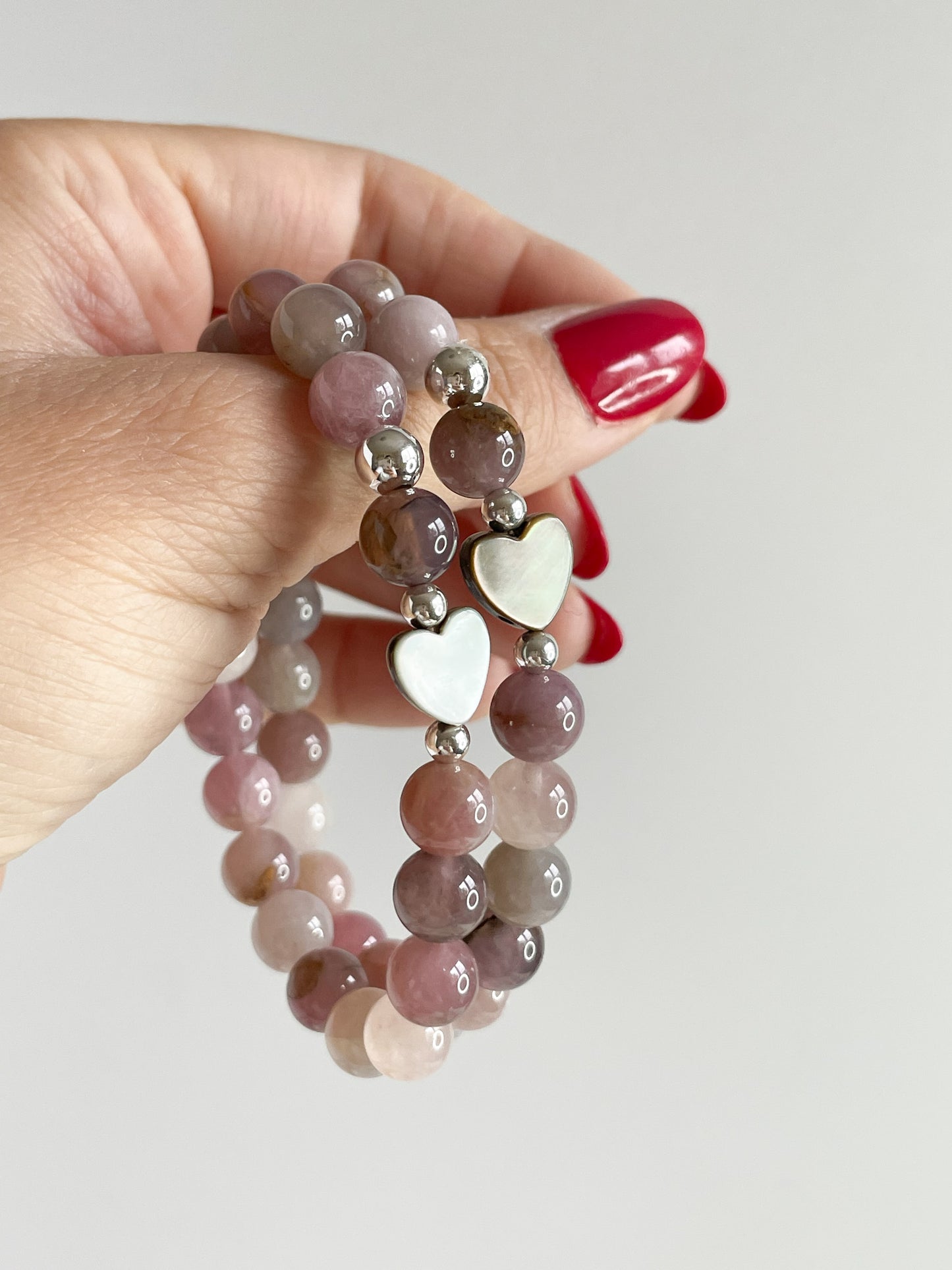 TESORO BRACELET - MAUVE ROSE QUARTZ 8MM