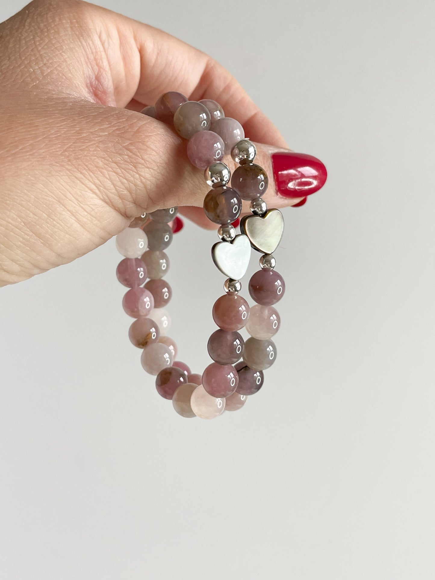 TESORO BRACELET - MAUVE ROSE QUARTZ 8MM