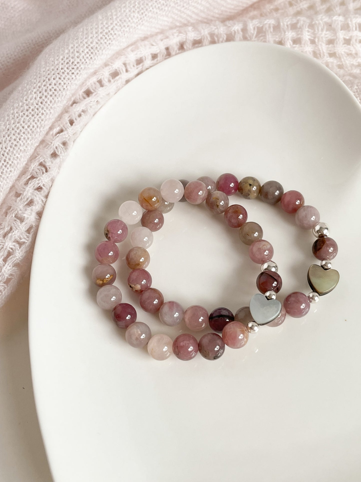 TESORO BRACELET - MAUVE ROSE QUARTZ 8MM