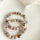 TESORO BRACELET - PINK BOTSWANA AGATE 9MM