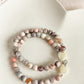 TESORO BRACELET - PINK BOTSWANA AGATE 7MM