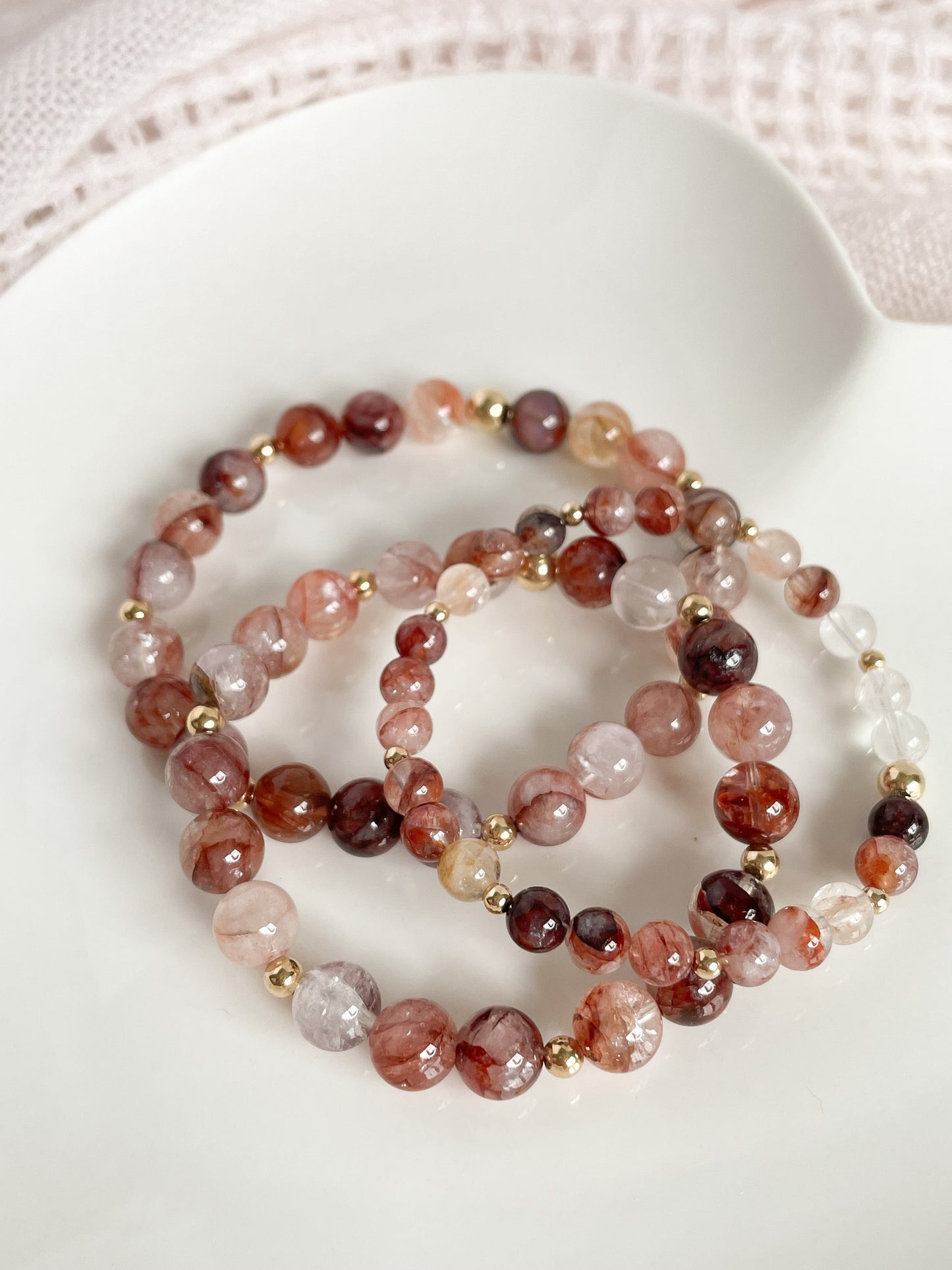 SCINTILLARE BRACELET - FIRE QUARTZ 6MM