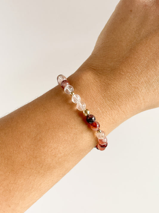 SCINTILLARE BRACELET - FIRE QUARTZ 6MM