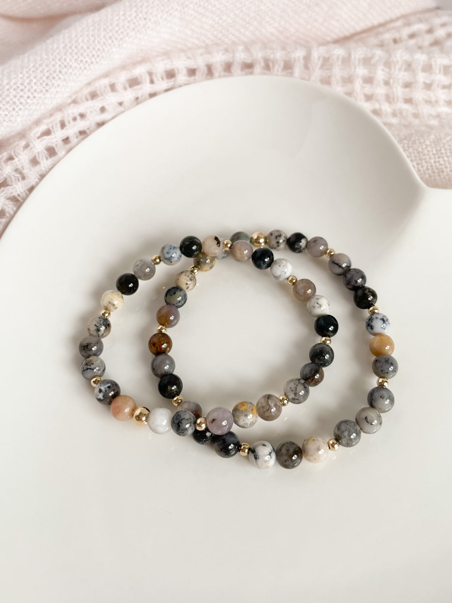 SCINTILLARE BRACELET - BLACK MOSS OPAL 6MM