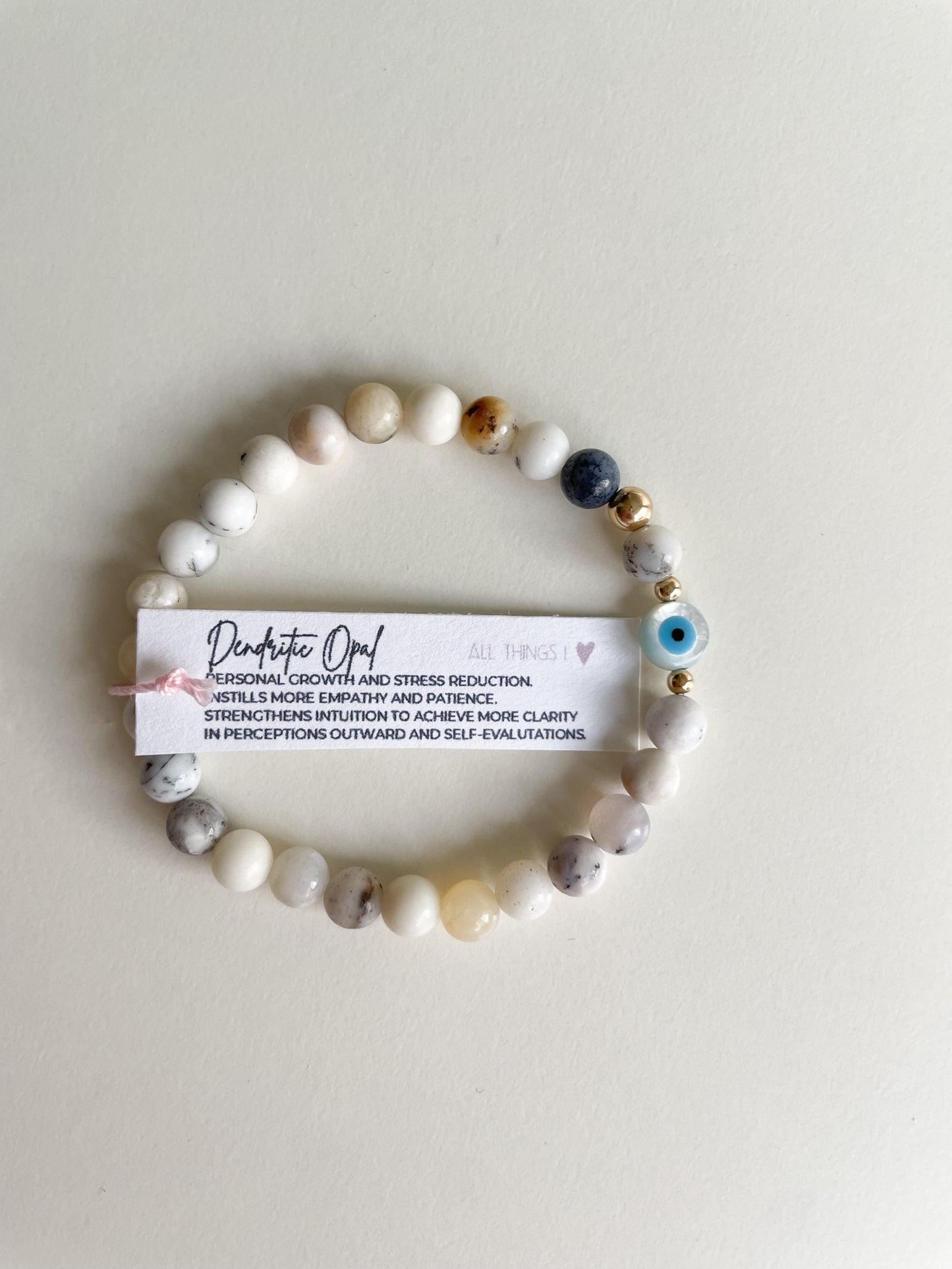 MALOCCHIO BRACELET - 8mm DENDRITIC OPAL