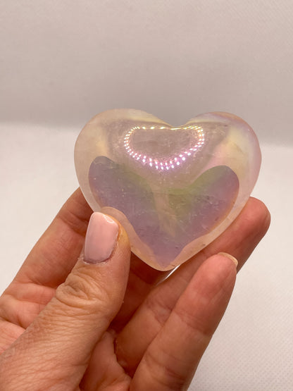 GEMSTONE HEART - AURA ROSE QUARTZ