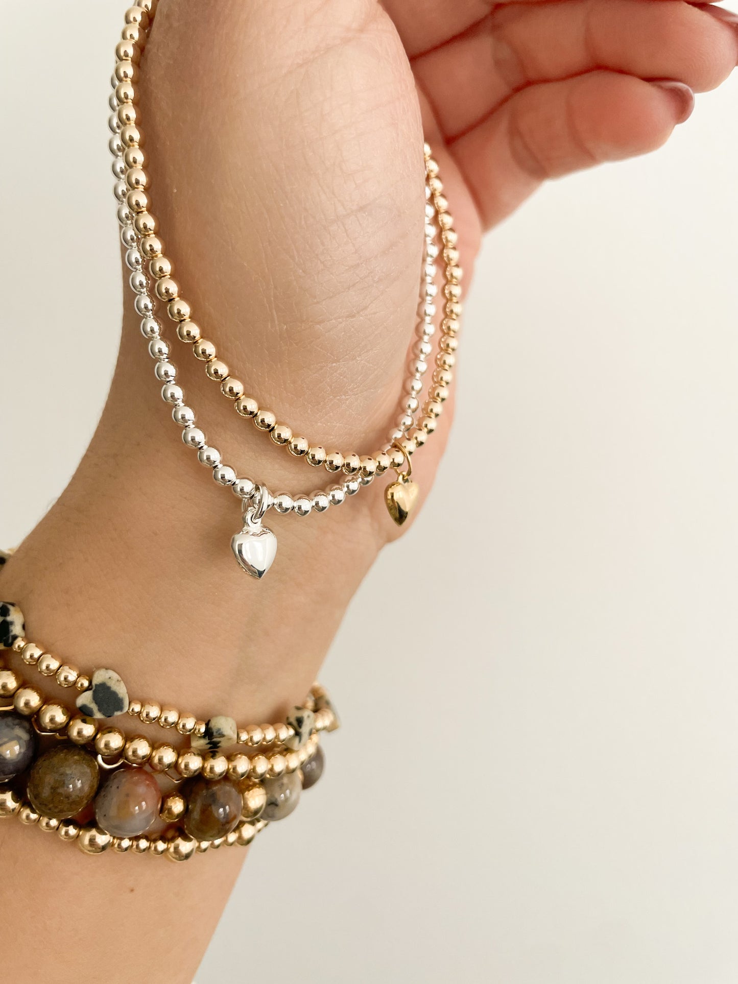 CUORE D'ORO 14K GOLD FILLED BEADED BRACELET