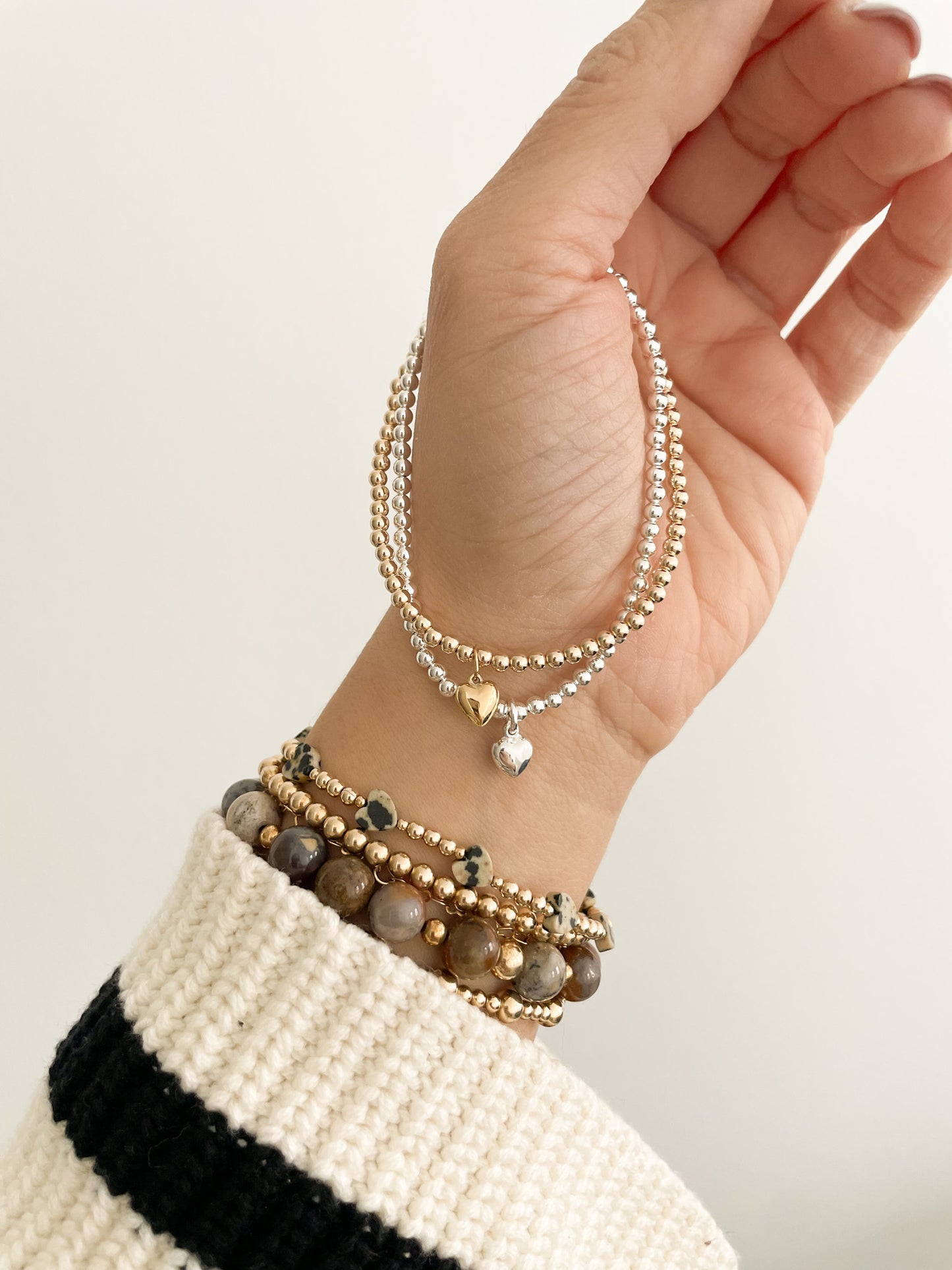 CUORE D'ORO 14K GOLD FILLED BEADED BRACELET