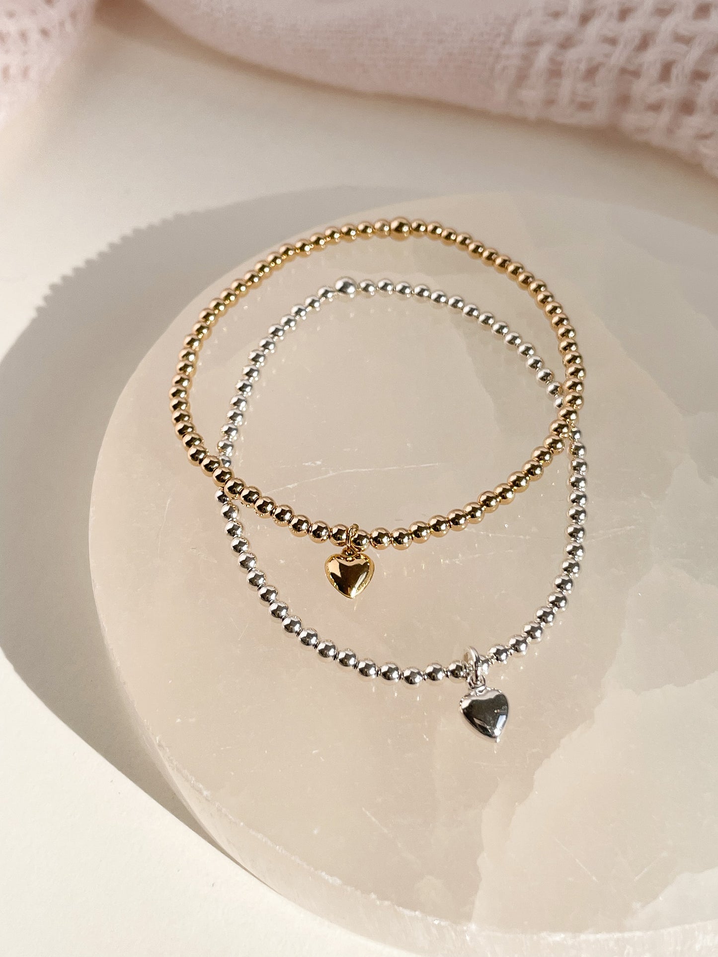 CUORE D'ORO 14K GOLD FILLED BEADED BRACELET