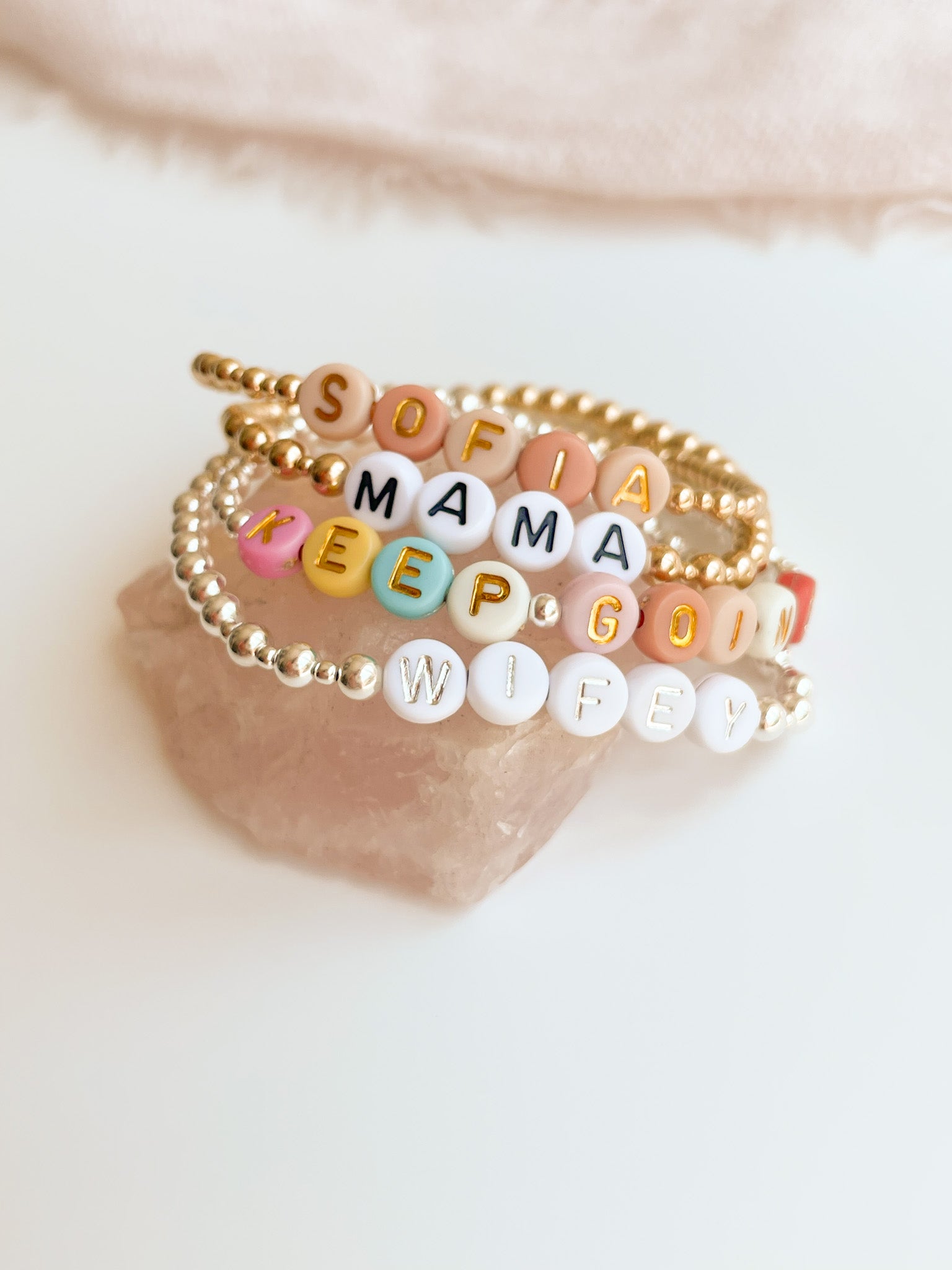 Alphabet on sale bead bracelet