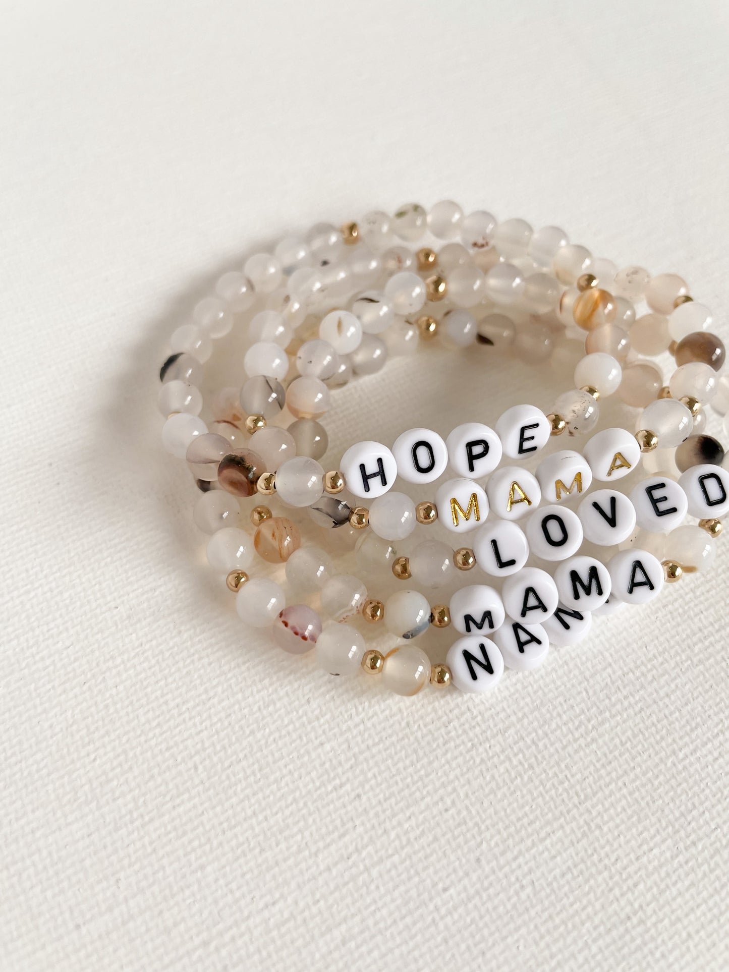 PERSONALIZE YOUR OWN BRACELET - MONTANA AGATE 6MM