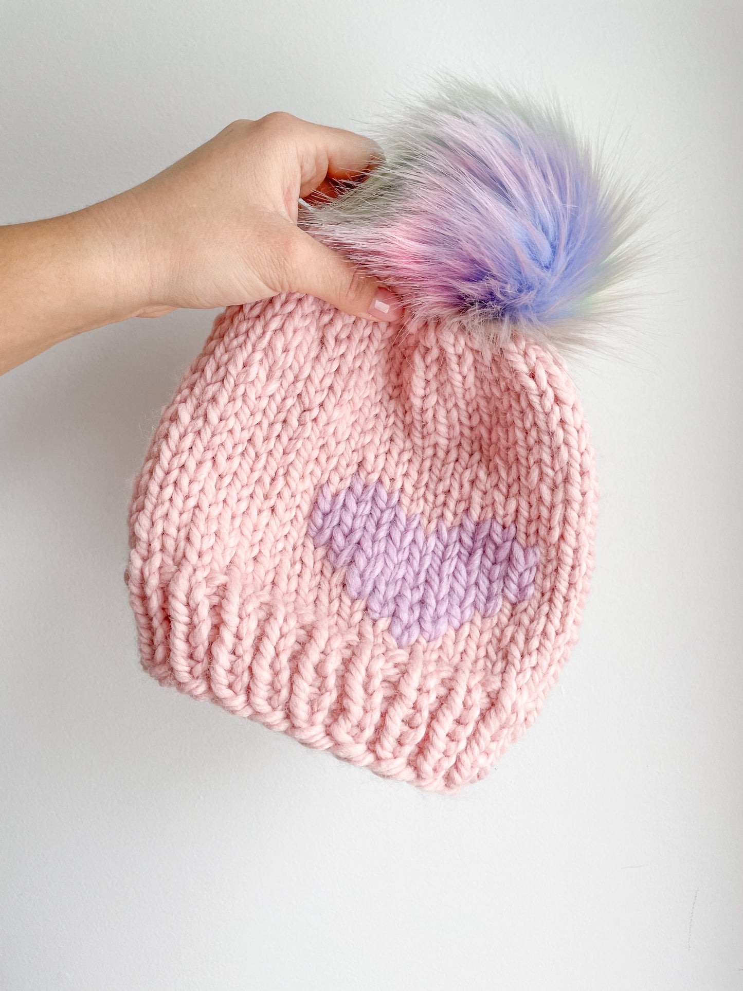 SWEET HEART BEANIE - NEWBORN TO ADULT SIZE - MADE TO ORDER